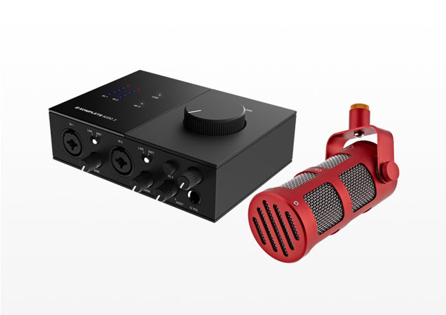 Kiralık Sontronics Podcast Pro Mikrofon + Native Instruments USB Ses Kartı