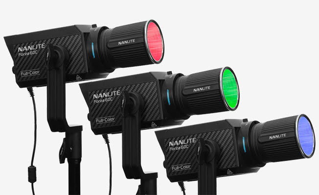 Nanlite Forza 60C RGB LED Monolight 3lü eklendi