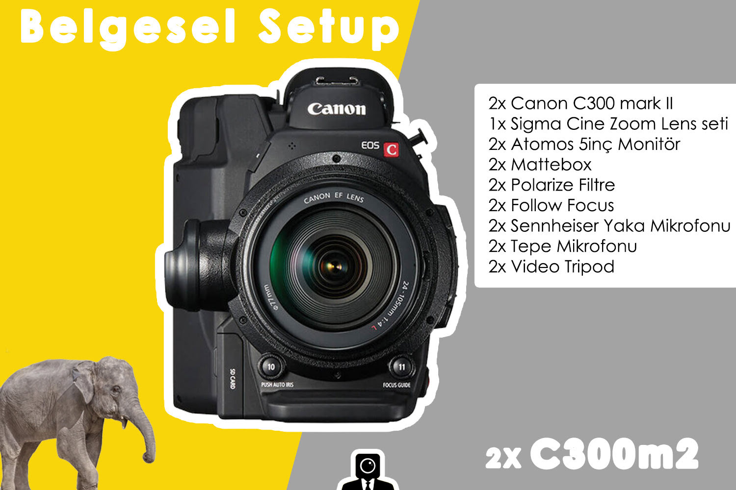 Kiralık Canon 3500 Mark II Kamera Belgesel Seti