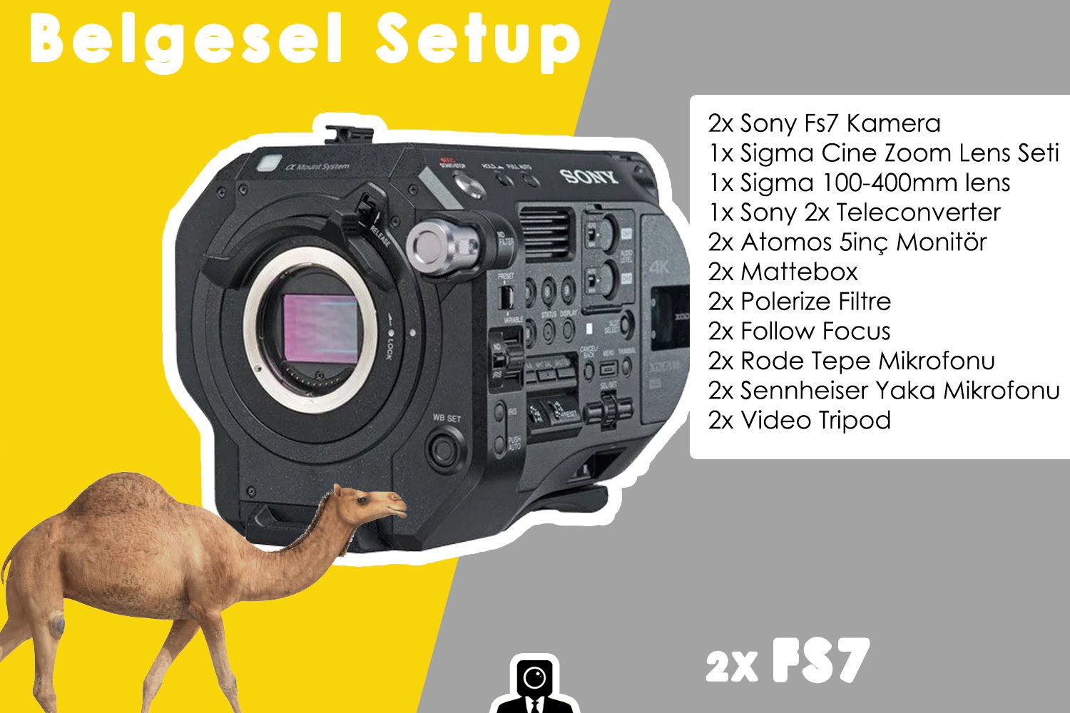 Kiralık Sony FS7 Kamera Belgesel Seti