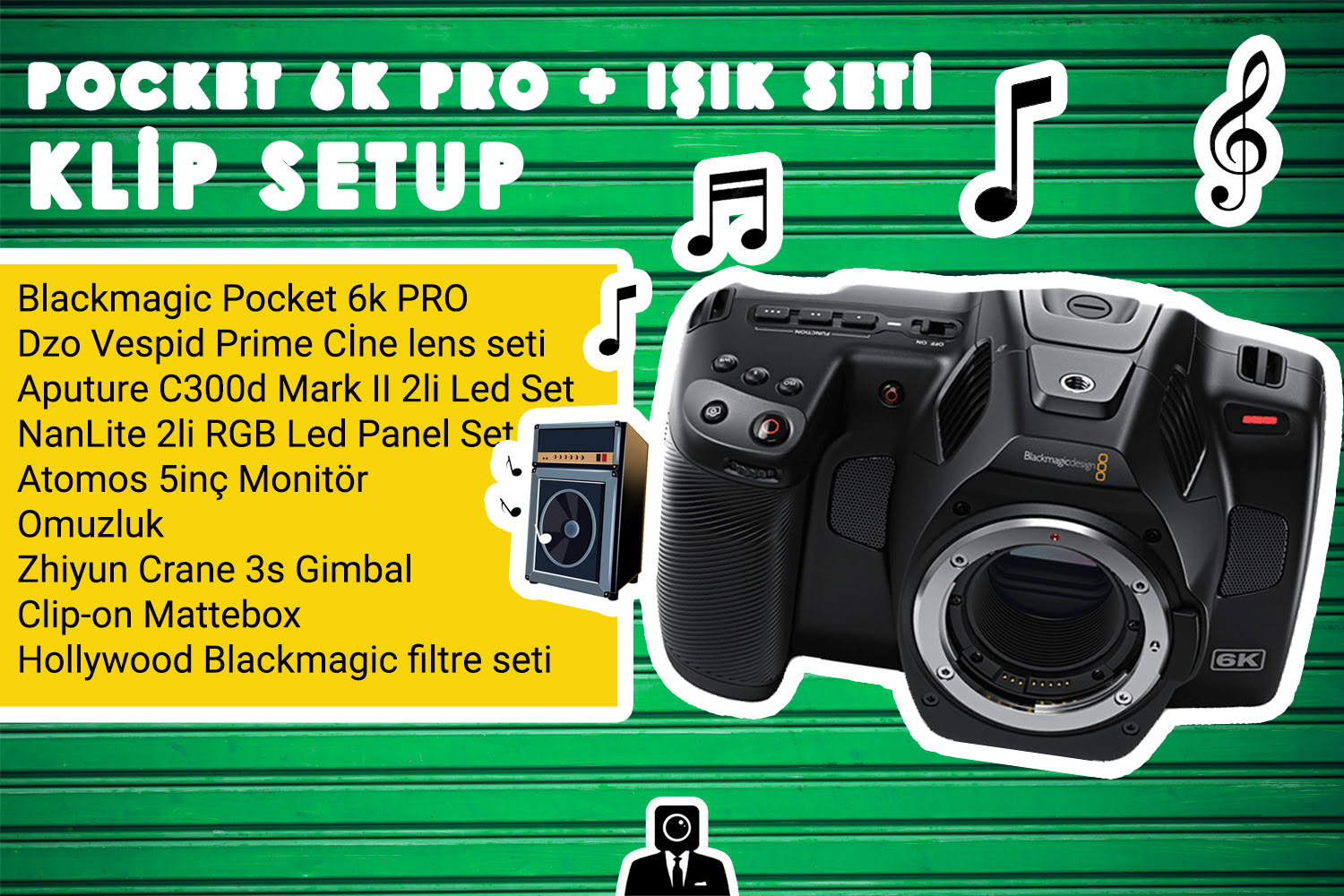 Kiralık Blackmagic Pocket 6K Pro Kamera Klip Seti